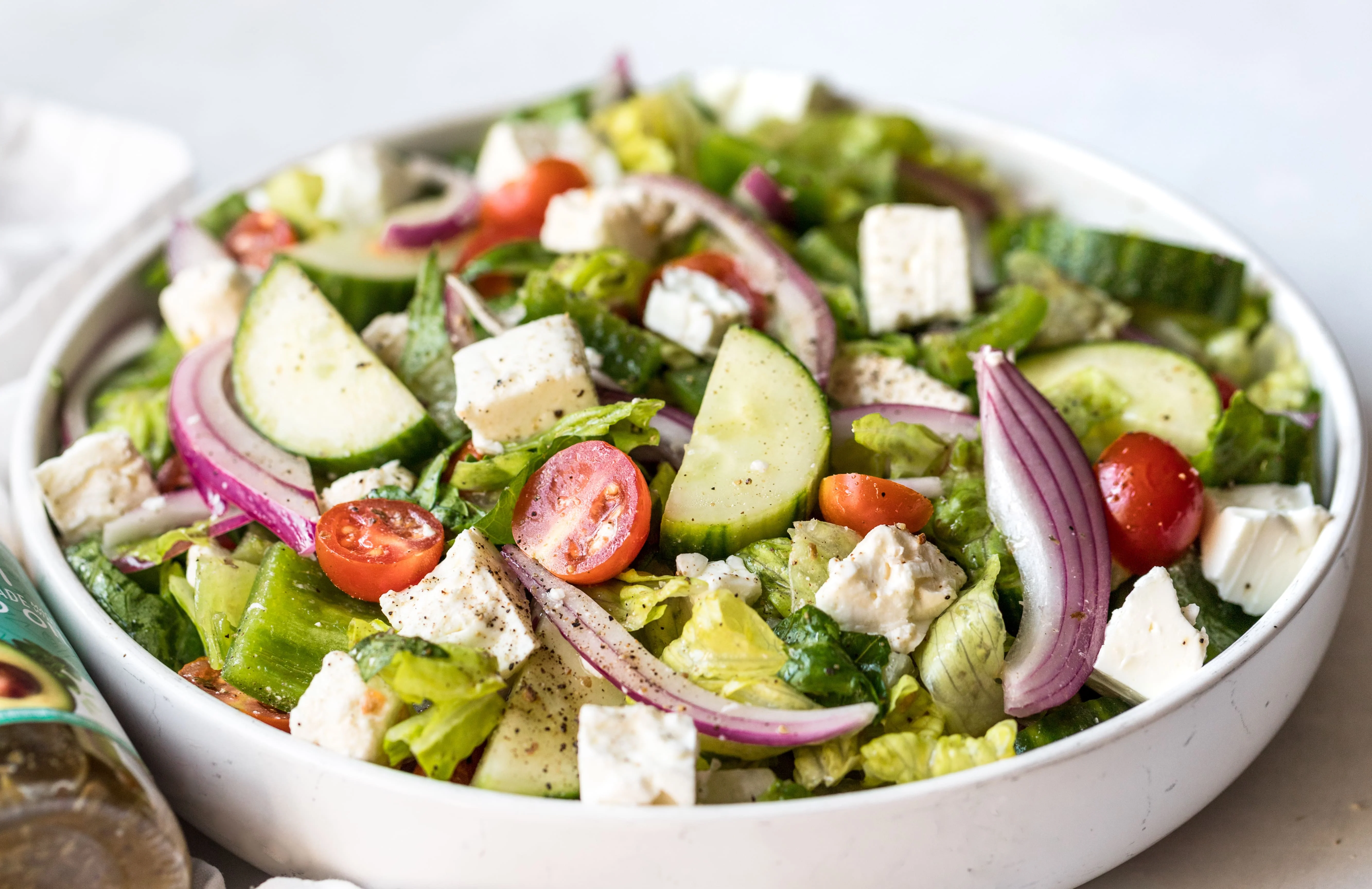 A bowl of fresh garden salad